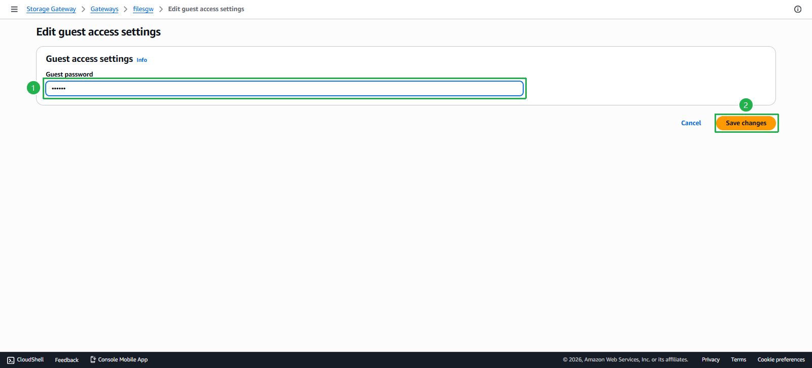 Create Storage Gateway Instance